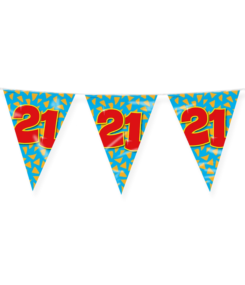 Happy Verjaardag Vlaggenlijn 21 Jaar (10m)
