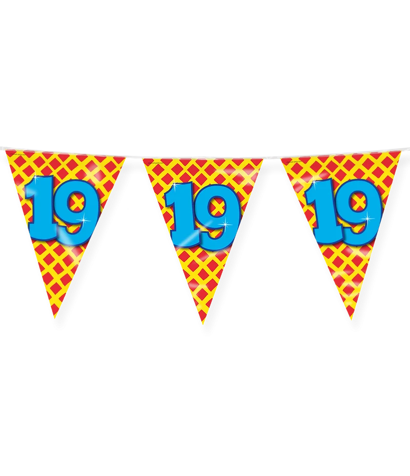 Happy Verjaardag Vlaggenlijn 19 Jaar (10m)