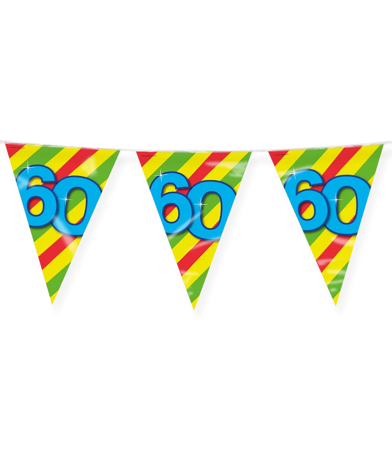 Happy Verjaardag Vlaggenlijn 60 Jaar (10m)