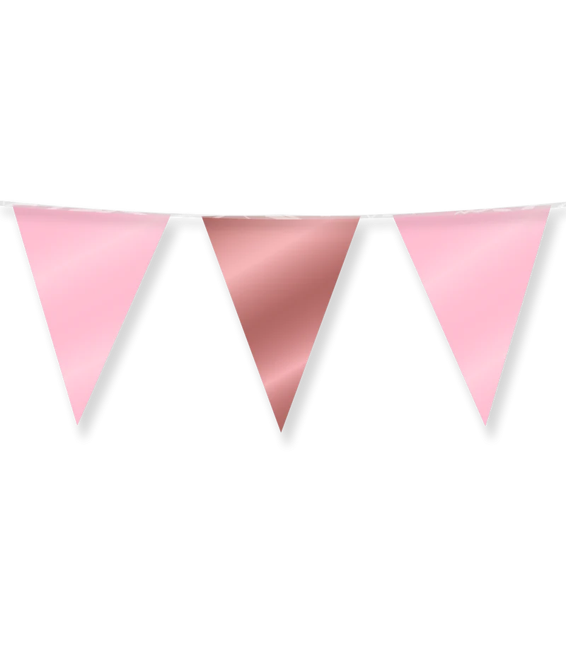 Folie Vlaggenlijn Roségoud/Roze (10m)