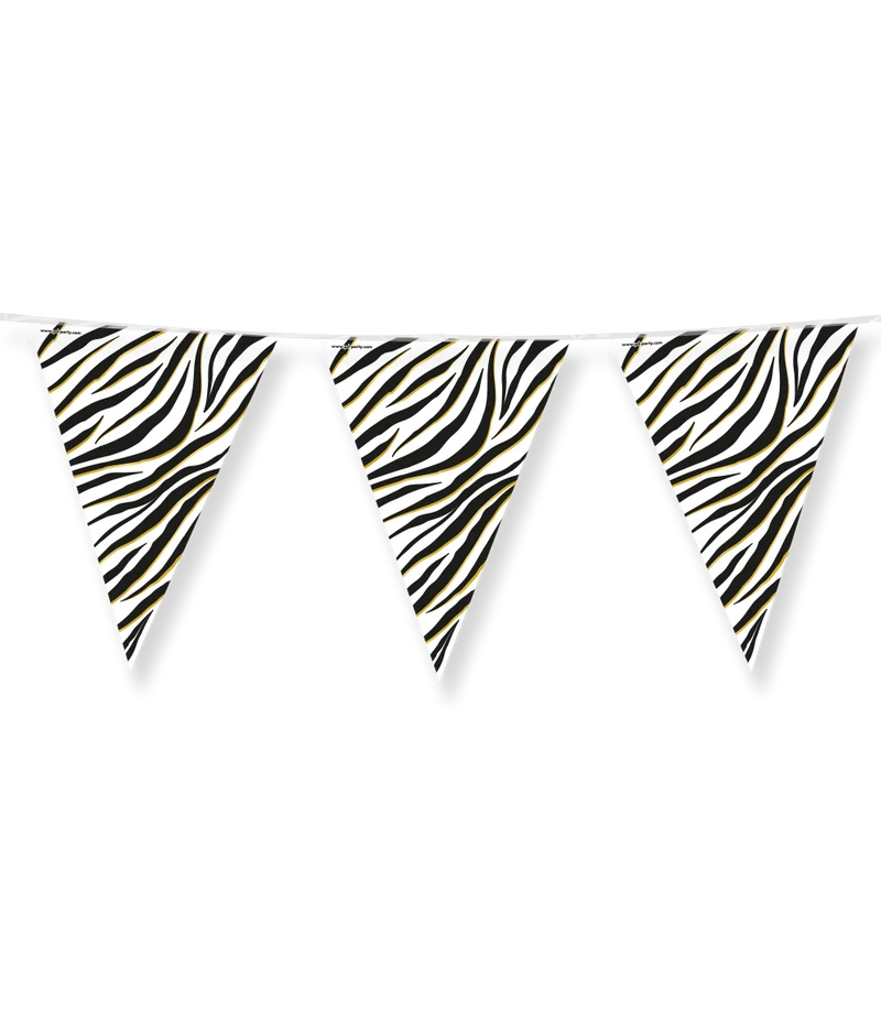 Folie Vlaggenlijn Zebraprint (10m)