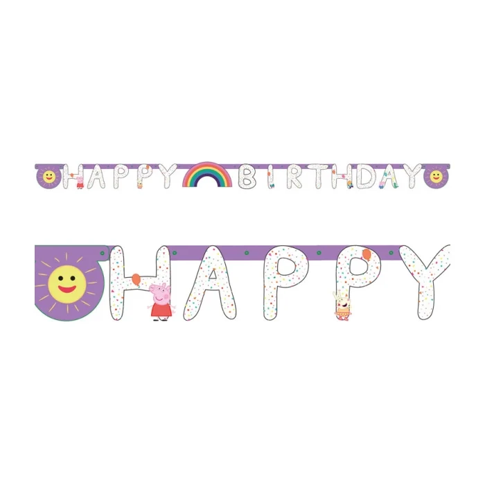 Peppa Pig happy birthday slinger