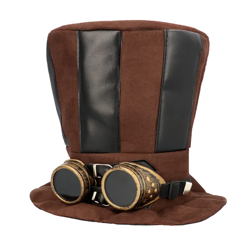 Hoge hoed steampunk bruin Starepunk