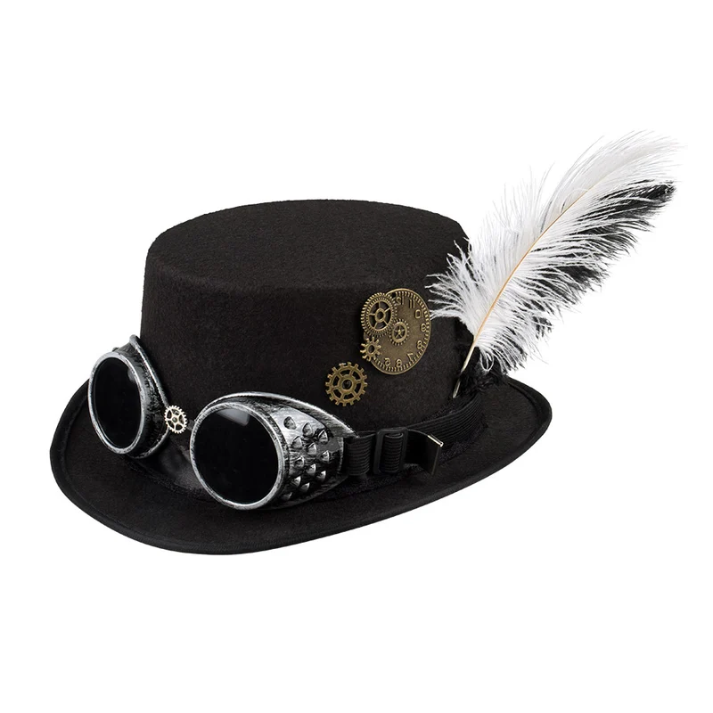 Steampunkhoed zwart Specspunk