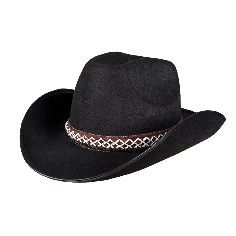 Cowboyhoed kind zwart Chew