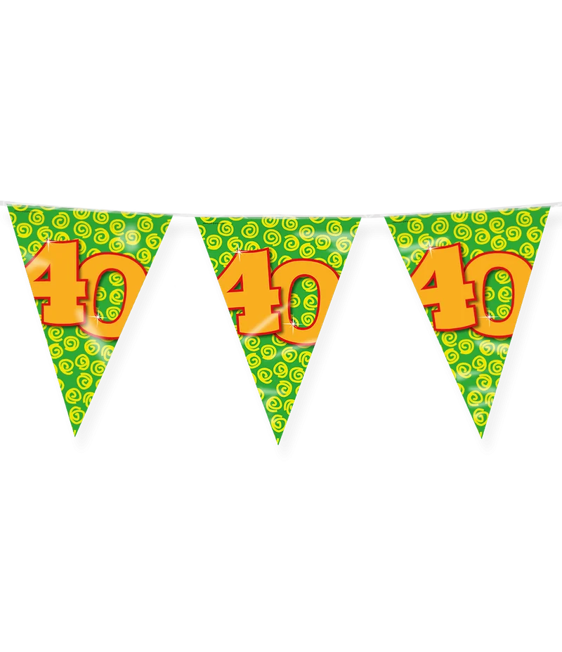 Happy Verjaardag Vlaggenlijn 40 Jaar (10m)