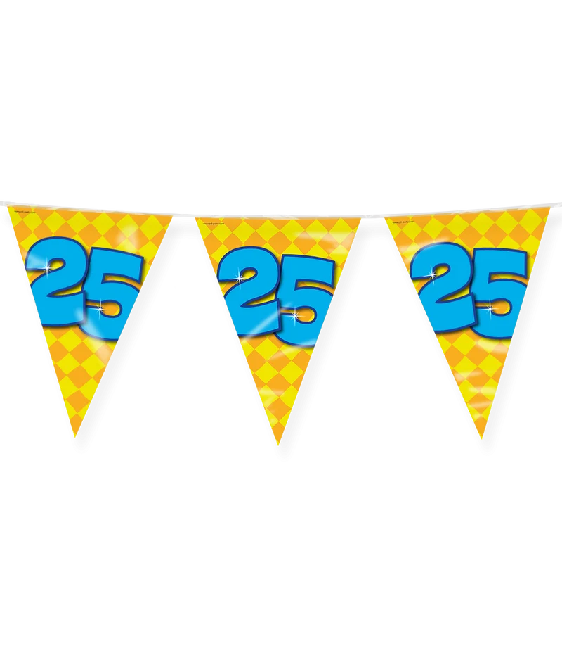 Happy Verjaardag Vlaggenlijn 25 Jaar (10m)