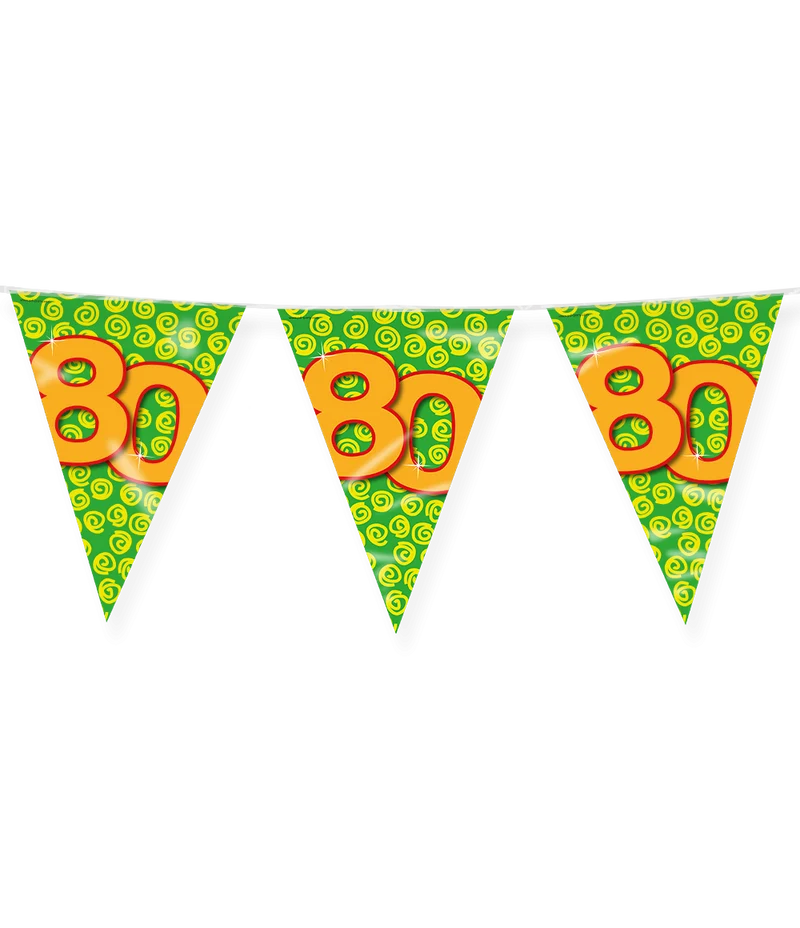 Happy Verjaardag Vlaggenlijn 80 Jaar (10m)