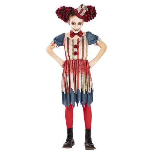 Vintage Killer Clown Kostuum Meisje