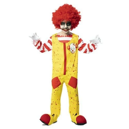 Killer Clown Kostuum Geel Kind Koko