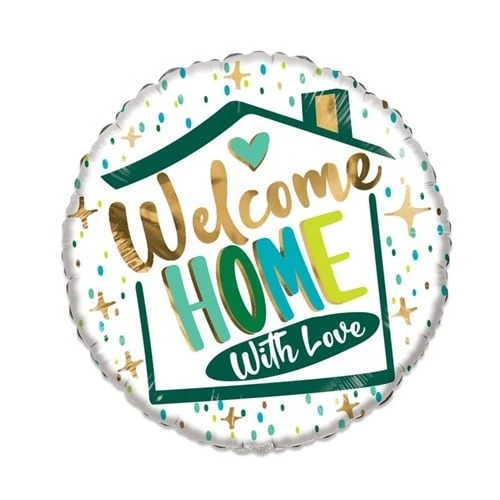 Folieballon 'Welcome home' with love (46cm)