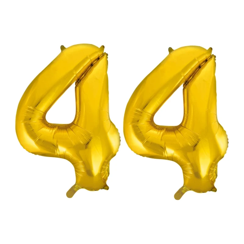 Folieballon 44 jaar Goud 66cm
