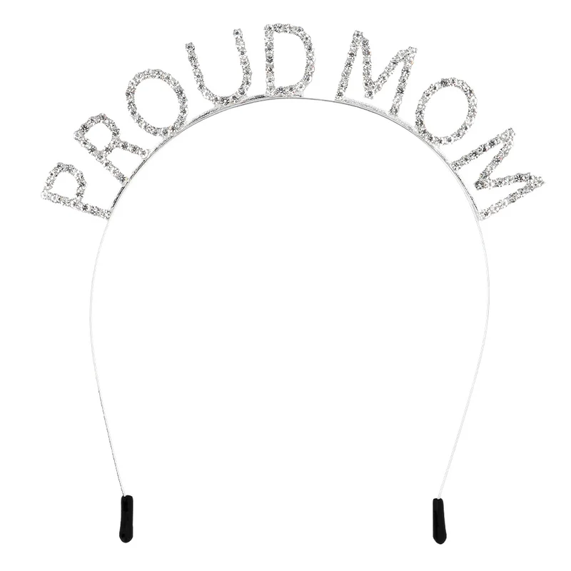 Metalen diadeem 'Proud mom'