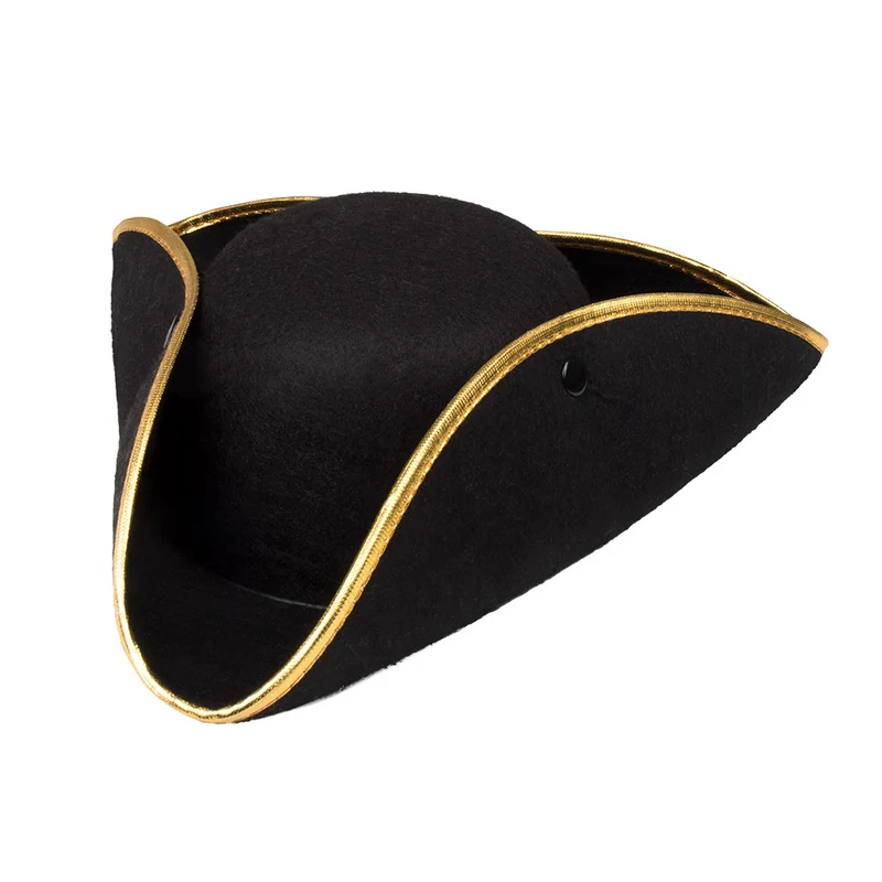 Driesteek zwart hoed Admiraal Henry Tricorn