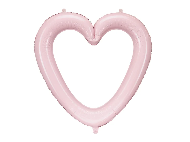 Folieballon Hartvormige Frame Licht Roze (73x72cm)