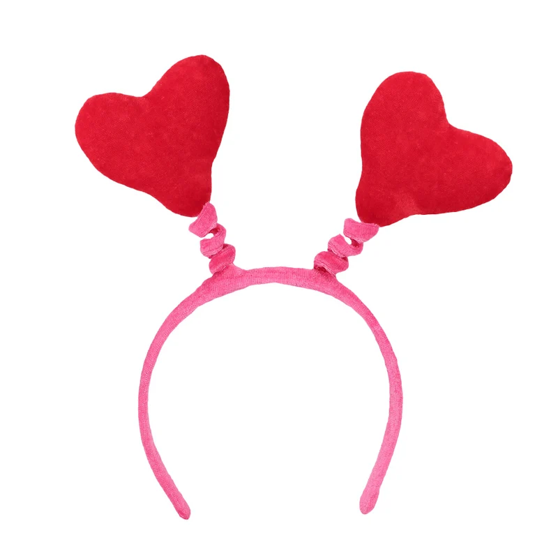 Diadeem hartjes haarband rood