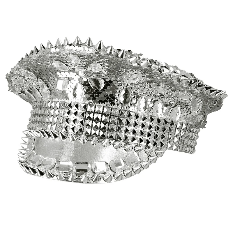 Zilveren pet met studs Glam Festival