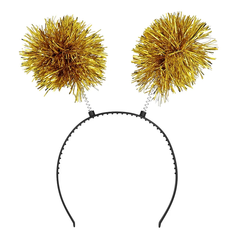 Diadeem Pompoms goud