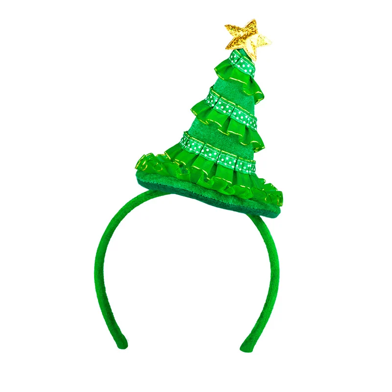 Diadeem kerstboom met gouden ster
