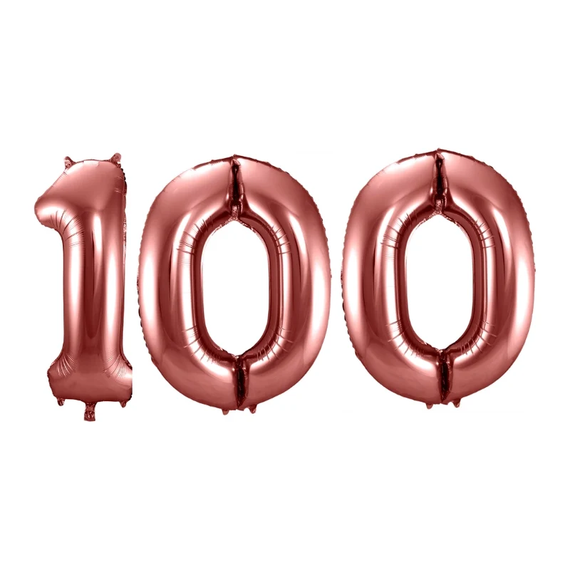Folieballon 100 jaar brons 86cm