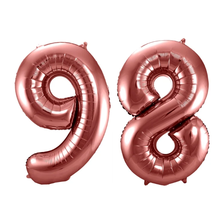 Folieballon 98 jaar brons 86cm