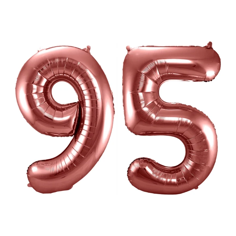 Folieballon 95 jaar brons 86cm
