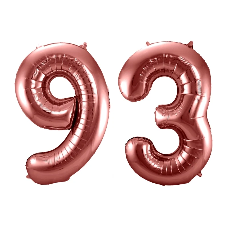 Folieballon 93 jaar brons 86cm