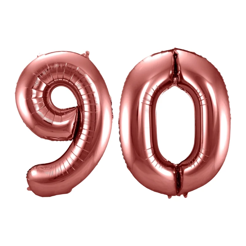 Folieballon 90 jaar brons 86cm