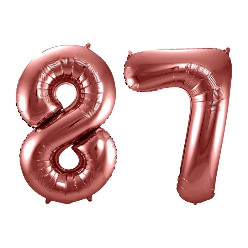 Folieballon 87 jaar brons 86cm