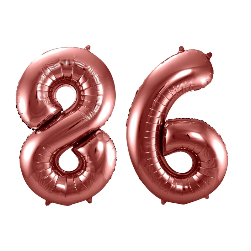 Folieballon 86 jaar brons 86cm