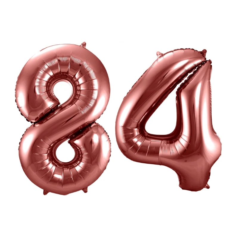 Folieballon 84 jaar brons 86cm