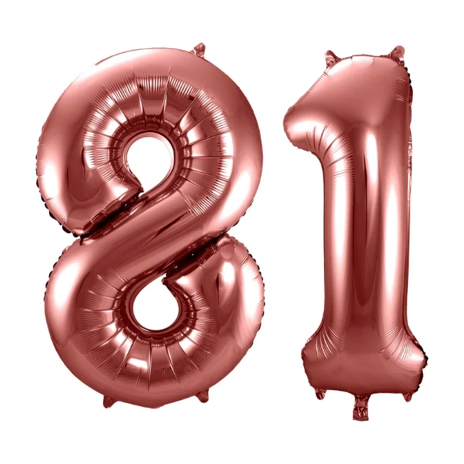Folieballon 81 jaar brons 86cm