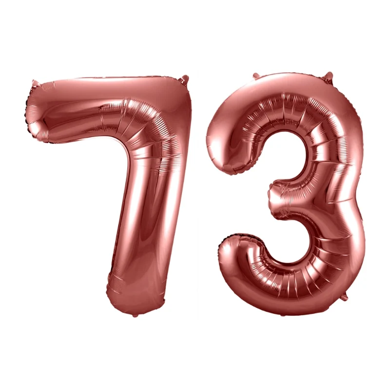 Folieballon 73 jaar brons 86cm