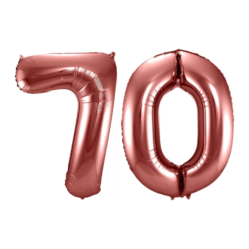 Folieballon 70 jaar brons 86cm