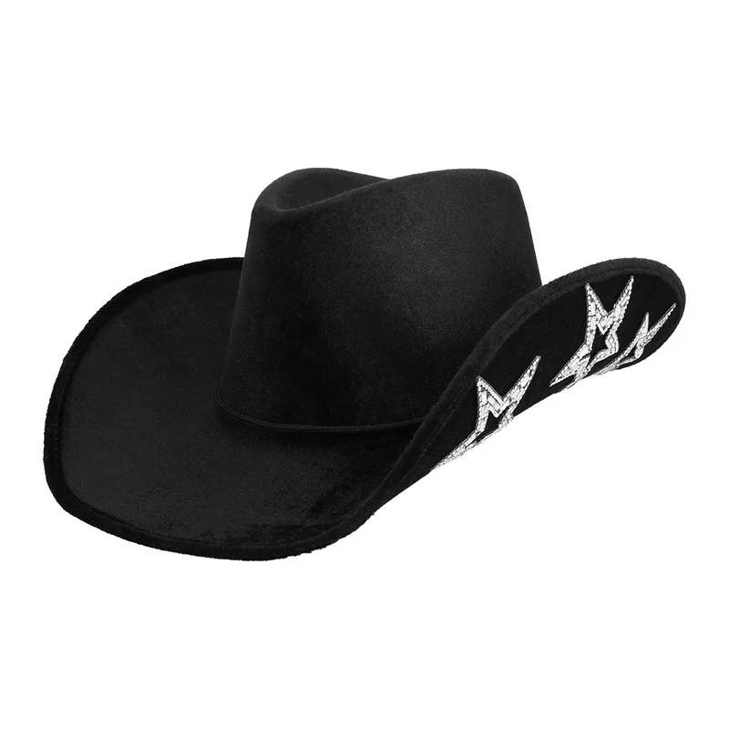 Cowboyhoed starlight glitters zwart
