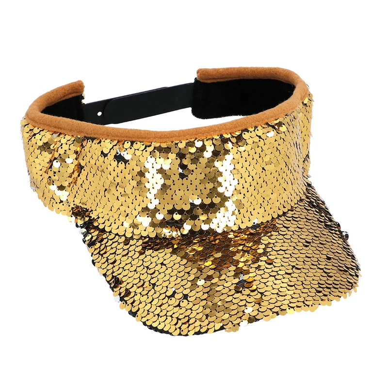 Gouden zonneklep glitter pailletten