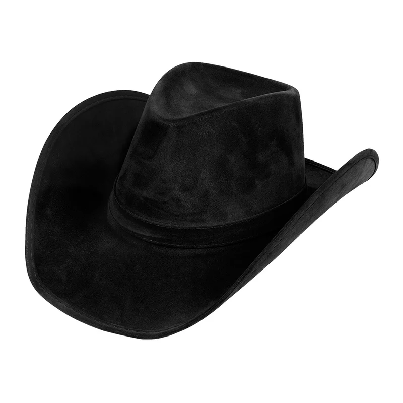 Cowboyhoed 'suede' Wyoming zwart