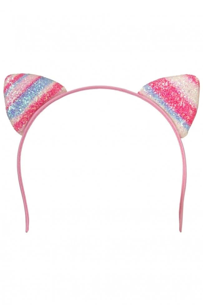 Diadeem Kattenoortjes Glitter Multikleur