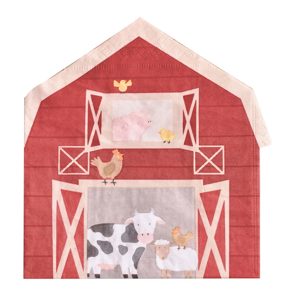 Servetten Boerderijschuur Farm Scene (16st)