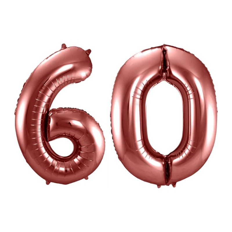 Folieballon 60 jaar brons 86cm