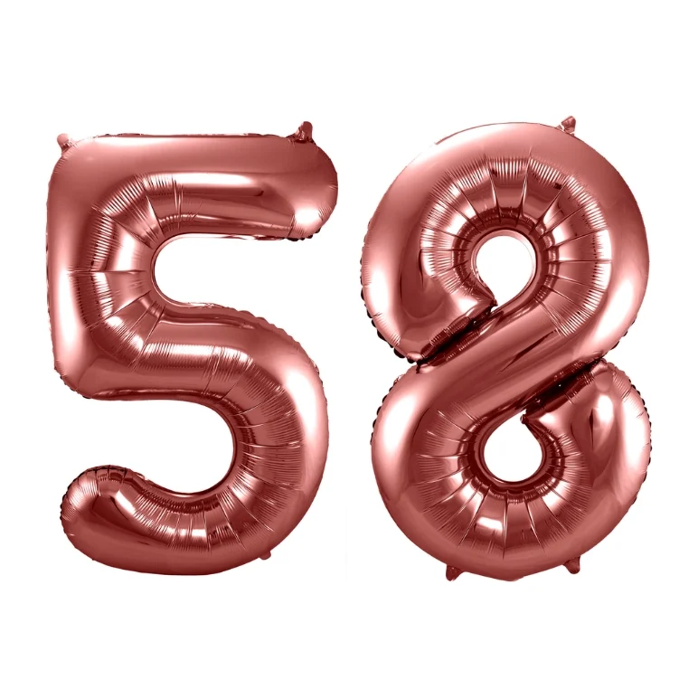 Folieballon 58 jaar brons 86cm