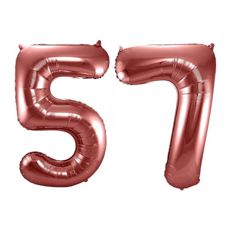 Folieballon 57 jaar brons 86cm