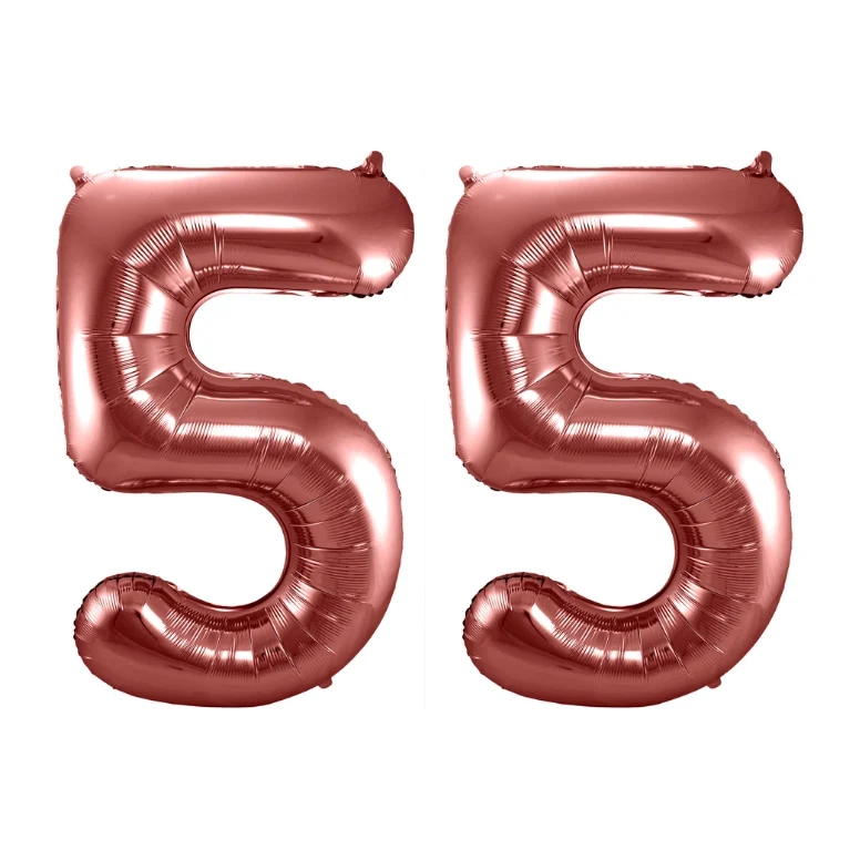 Folieballon 55 jaar brons 86cm