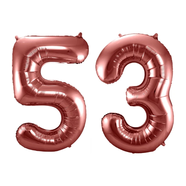 Folieballon 53 jaar brons 86cm