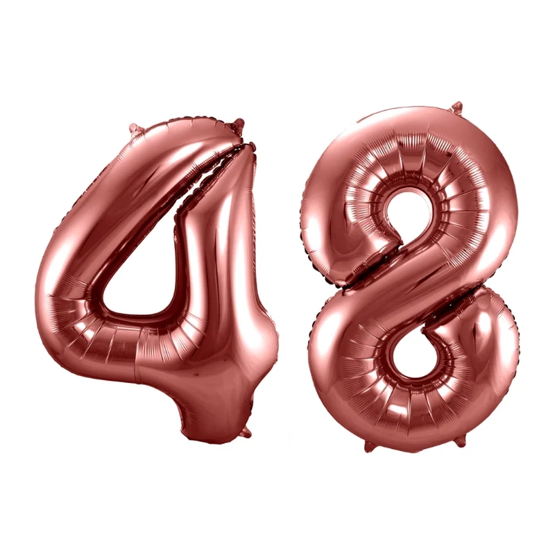 Folieballon 48 jaar brons 86cm