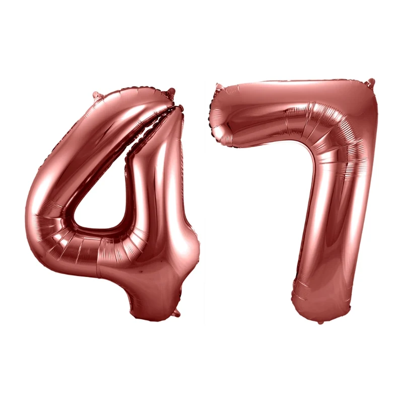 Folieballon 47 jaar brons 86cm