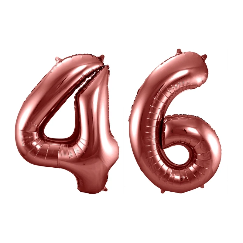 Folieballon 46 jaar brons 86cm