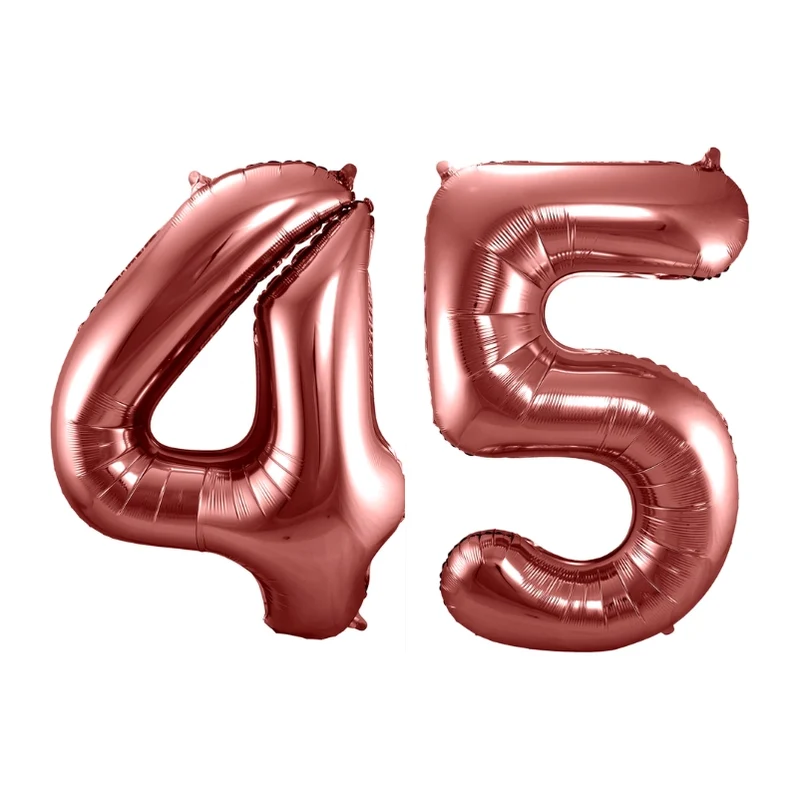 Folieballon 45 jaar brons 86cm
