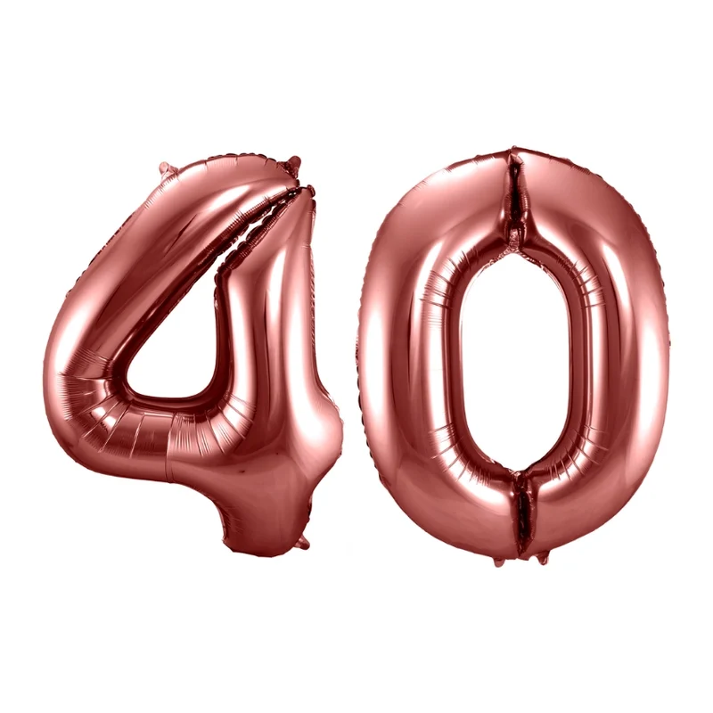Folieballon 40 jaar brons 86cm