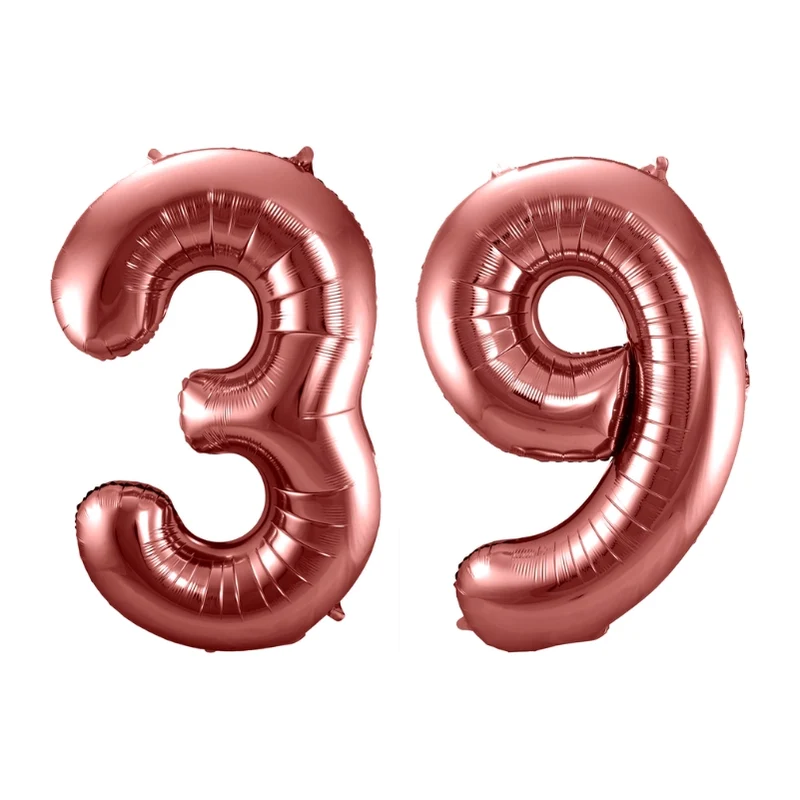 Folieballon 39 jaar brons 86cm